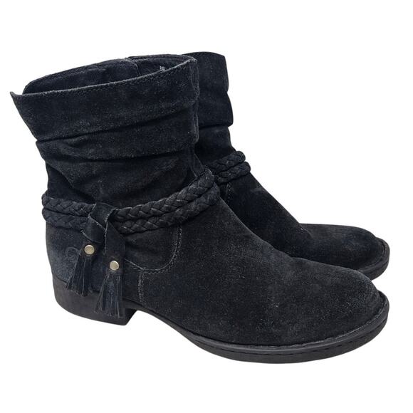 Born 8 Ouvea Black Suede Leather Casual Comfort Ankle Boot Gorpcore Boho - Picture 1 of 4